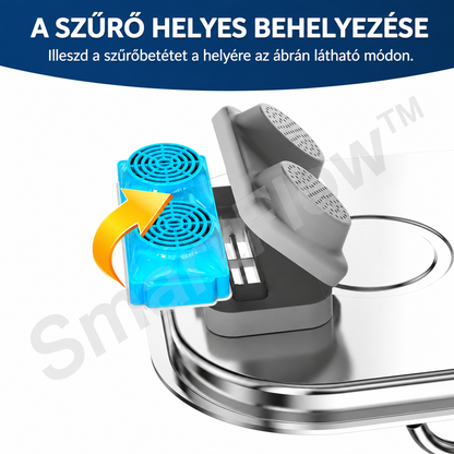 A SmartFlow™ csere szűrő behelyezése az itatókútba